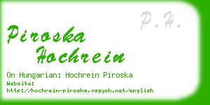 piroska hochrein business card